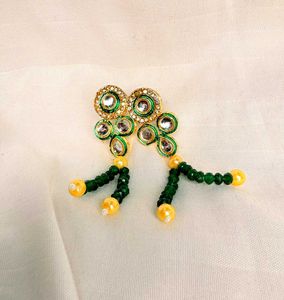 🌸 Green Kundan &amp; Pearl Choker set 🌸