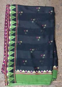 Elegant satin belt Printed Saree