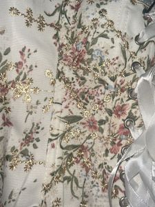 Off White Tie Up Corset Top