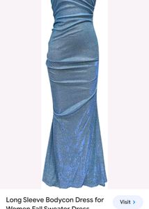 Urbanic Women Gown Light Blue Dress