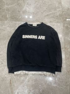 SINNERS VINTAGE Black Graphic Print Sweatshirt