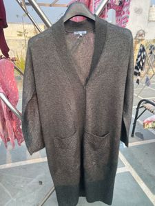 Cozy Grey Green Knit Cardigan