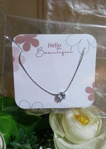Silver Solitaire Necklace