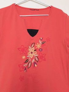 Imported Stretchable Embroidered Top M Size