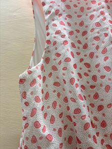 Pink And White Frock Mid Length