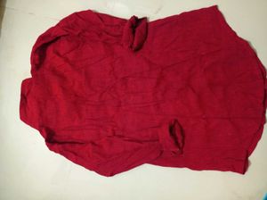 Red Button-Down Shirt