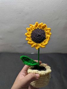 Crochet Sunflower in Pot