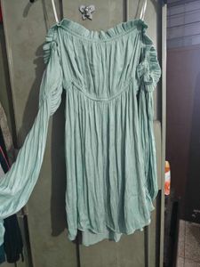 Off Shoulder Mint Dress
