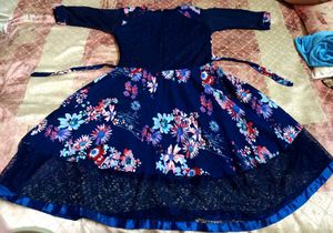 Floral Navy Fit &amp; Flare Dress
