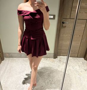 Burgundy Waistcoat Coord Set