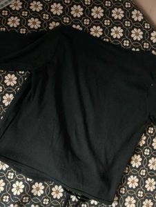 Black Wrap Up Crop Top