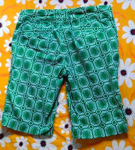 Green Patterned Shorts