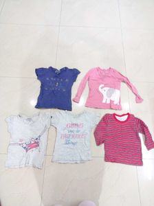 Combo Of 5 Tshirt And Top Skirt