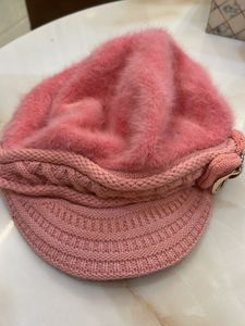 Pink Knitted Bow Hat