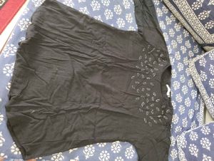Black Long Kurta Style Top