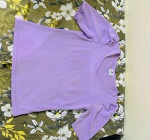 Lilac Puff Sleeve Top