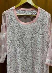 Pink Embroidered Kurta