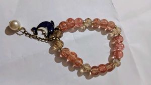 V Initial Bracelet And Dolphin Charm Bracele