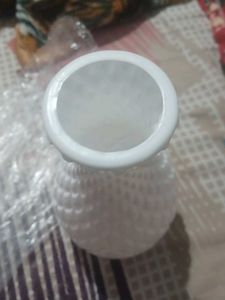 Textured White Vase its plastic