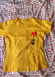 ✨Cotton Yellow T-Shirt For Girls–Soft&amp; EverydayUse