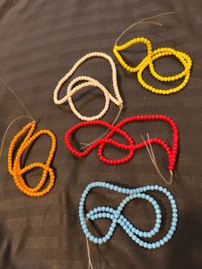 Set of 5 Colored Bead Strings