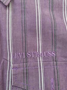 Levi&#39;s Purple Striped Shirt