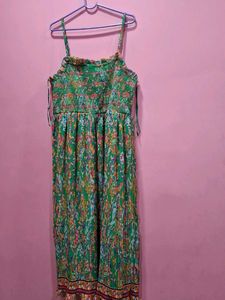 Floral Green Maxi Dress