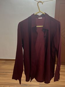 Maroon Full Sleeve Shirt - Office wear