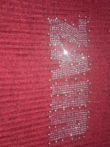 Zara Red Embellished Top