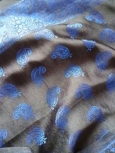 Black And Blue Silk Saree (Reversible Too)