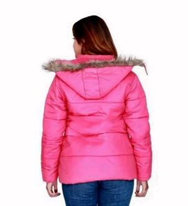 Pink Puffer Jacket with Hood