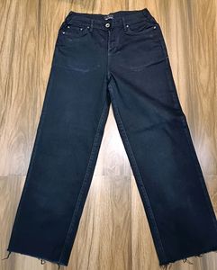 Wide Leg Dark Blue Jeans