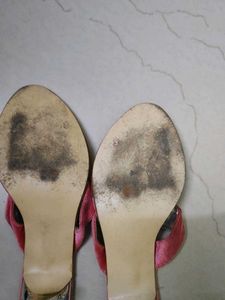 Red Embellished Flats