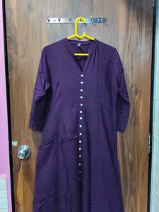 Purple Button-Down Kurti