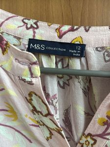 Marks &amp; Spencer Printed Pink Shirt