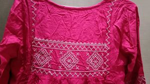 Pink Thread Work Tunic Top