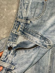 Olive Green Cargo Pants+Wide Leg Blue Denim Pant