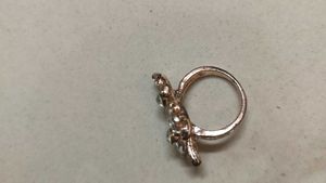 vintage sterling Silver Gold Plated ring