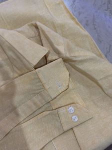 Men's Yellow Long Sleeve Button Down