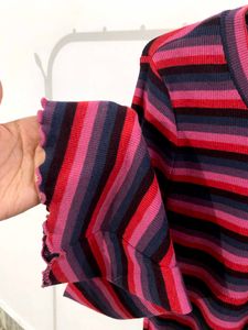 Pink striped top