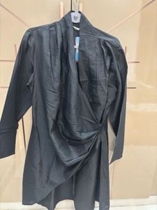 Designer Black Draped Kurta For Men