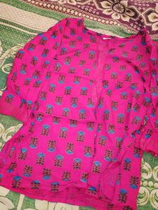 Pink Floral Print Fabric