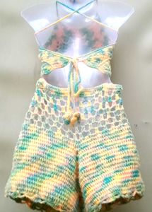 Crochet Co-Ord Set With Cellphone Sling Bag