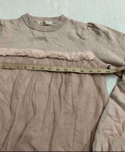 Knit Sweater with Mesh Detail