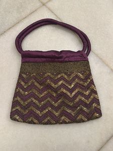 Vintage Purple & Gold Sequin Handbag