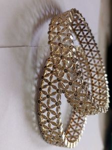Silver  Floral Bangle Bracelet