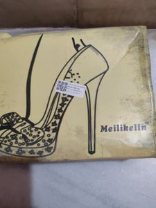MEILIKELIN Snake Print Ribbon Heels