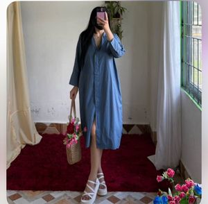 Blue Shirt Dress