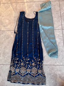 Embroidered Blue Kurta