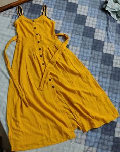 Mustard Yellow Midi Dress